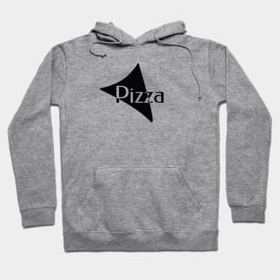 Word Pizza, Pizza Slice, Minimalistic Hoodie